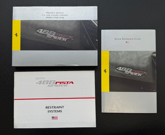 Genuine 2019 488 Pista Spider Owner's Manual Pack