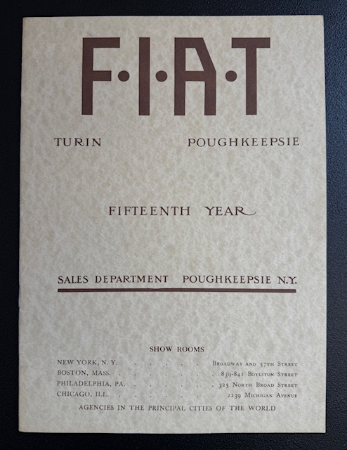 Vintage Fiat Sales Brochure