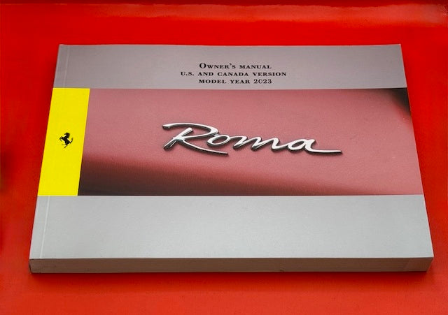 Genuine 2023 Ferrari Roma Owners Manual