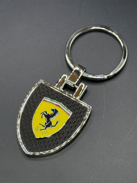 Genuine Carbon Racing Shield Keychain