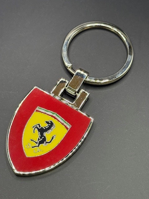 Genuine Red Racing Shield Keychain