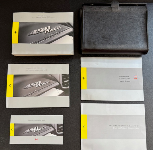 Genuine Ferrari 458 Italia Owner's Manual Pack
