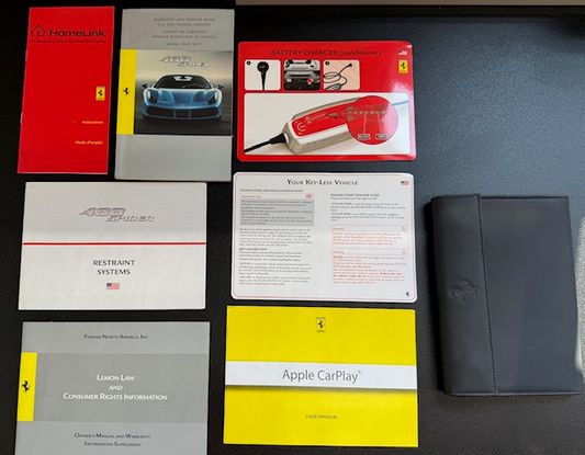 Genuine Ferrari 488 Spider Owner's Manual Pack