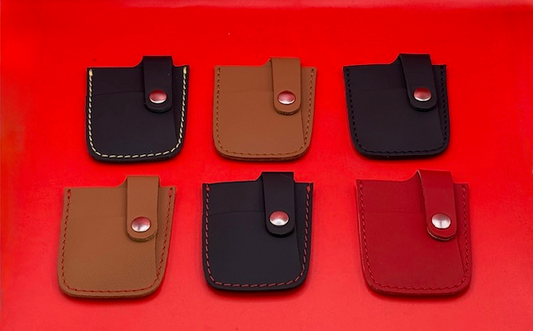 Assortment of Genuine Key Fob Leather Pouches