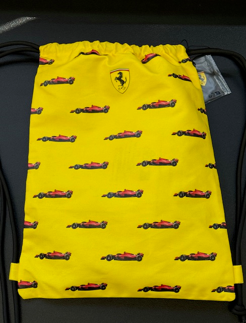 Genuine Ferrari Yellow Draw String Bag